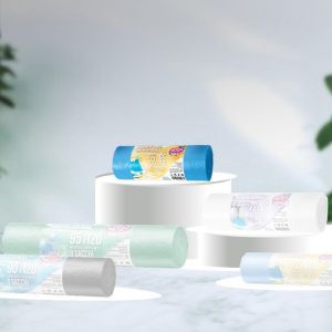 Magia Müllsäcke Hellblau mit Griffen 55×65 cm – 15 Stk.