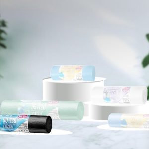 Magia Black Bin Bags with Drawstring Closure 90x120cm - 8pcs