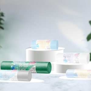 Magia Müllsäcke Grün-Schwarz mit Griffen 95×120 cm – 8 Stk.